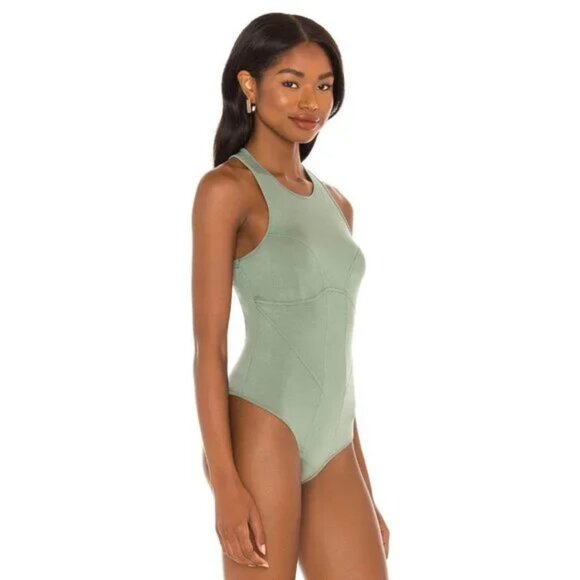Nbd Corinna Bodysuit in Sage - Picture 3 of 7